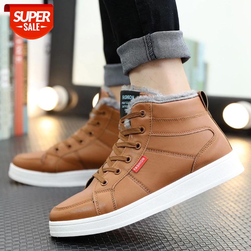 

Winter Boots Men Boots Outdoor Working Men Warm Wither Shoes Non-Slip Sneakers Keep Warm 2019 Fashion shoes #6s1K, Black