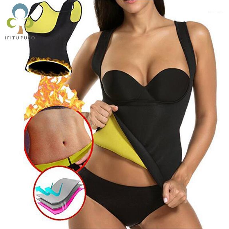 

XXL Women Fitness Exercise Shapers Sweat Sleeveless Shirt Neoprene Clothes Vests Sports Training Cami Vest GYH1, Black
