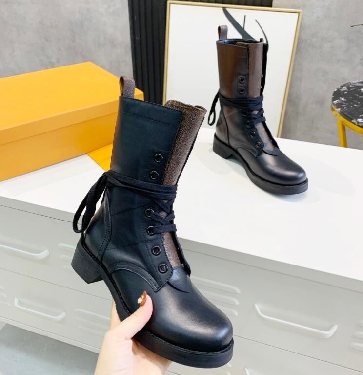 

Classic Womens Knit Mid-Top Casual Boots Shoes Sneaker Roma Leather Ladies Platform Dress Walking Trainer Lace-up Boots Sneakers chaussures, Black