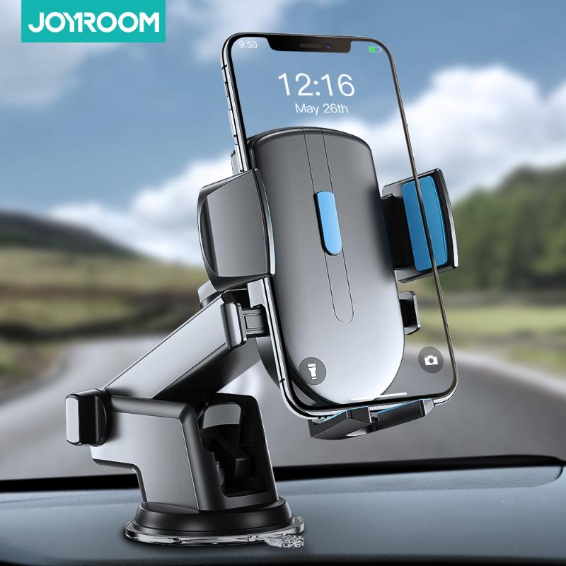 

Car Phone Holder Stand Rotation Windshield Gravity holder Strong Sucker Dashboard Mount Support For Phone in Car Joyroom, Black
