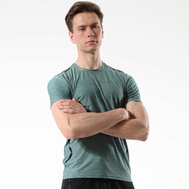 

2020 Summer Quick dry Men Tee Shirts Short Sleeve Shirts Men T Shirt Gym Sport Running Training Muscle Fitness Tops Tees1, 8002 green shirts
