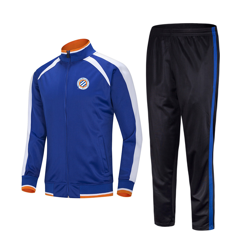 

20/21 Montpellier HSC men's football suit loose and comfortable Kids running training suit Autumn and Winter Soccer Tracksuits, Yellow