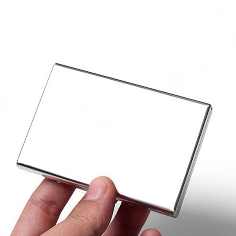 

Bisi goro small business namecard card case protective kartenetui 2021 new Creative fashion solid credit id card metal wallet1, Silver mirror wdcc-1