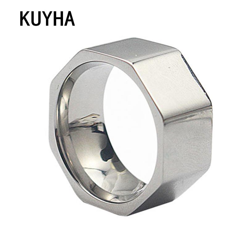 

Nut Finger Ring Stainless Steel Ring Women Fashion Jewelry Best Present Wide Silver Color Irregular for Women