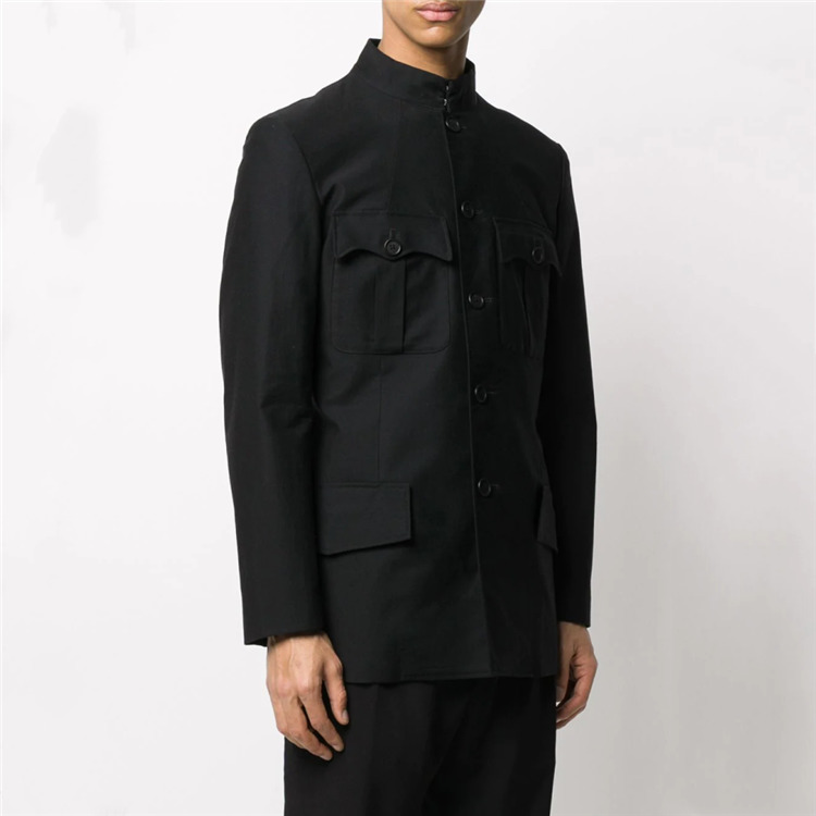 

2021 S-6xl!! New Loose Young Male Multi-pocket Decorative Personality Sewing Versatile Jacket 0ELB, Black