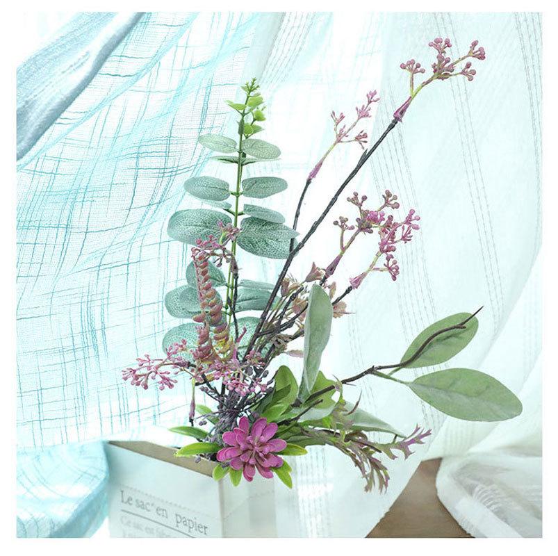 

2PCS Green Artificial Leaves Large Eucalyptus Leaf Plants Wall Material Decorative Fake Plants for Home Shop Garden Party Decor