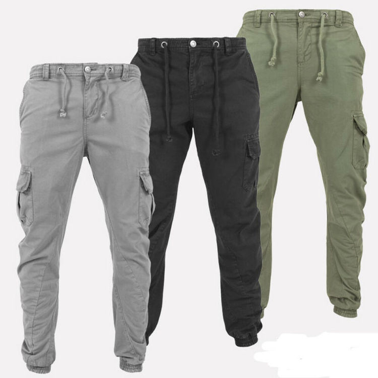 

Mens Gym Sports Pants Long Trousers Tracksuit Fitness Workout Joggers Sweatpants Fashion Men Casual Pants 4 Colors, Black