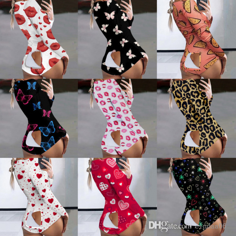

2022 Valentines Day Sexy Short Jumpsuits Women Printed Onesies Slim Fit Rompers Open File Theme Sexy Bodysuit Clothing, #8