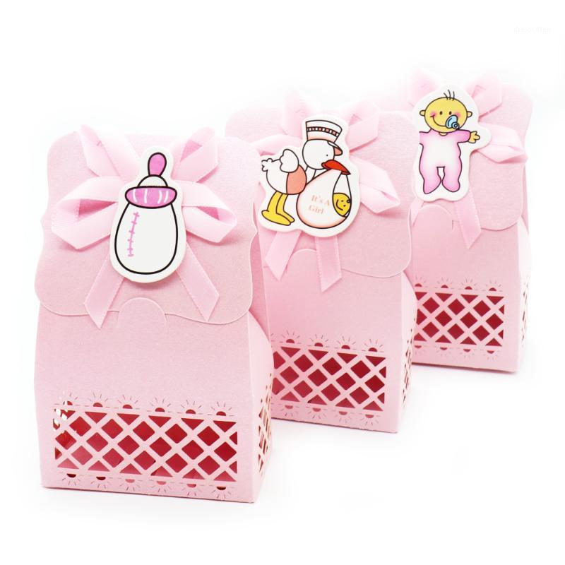 

12pcs Baby Shower Favor Paper Candy Box For Baby Girl Boy New Kids Gift Box Birthday Party Supplies For Guest Pink Blue1