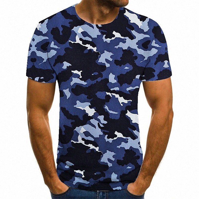 Men's Unisex Tee T shirt Shirt 3D Print Camouflage Graphic Prints Plus Size Round Neck Casual Daily Print Short Sleeve Tops Basic Fashion De