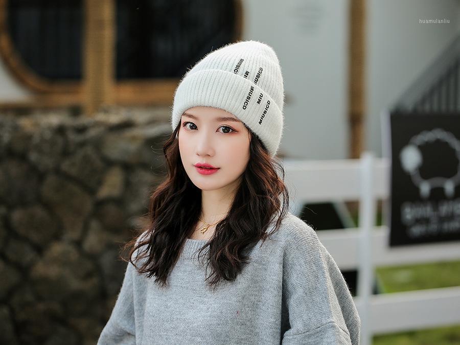 

2020 unisex knitted winter beanie letters beanie solid color earmuff hat soft warm hat1