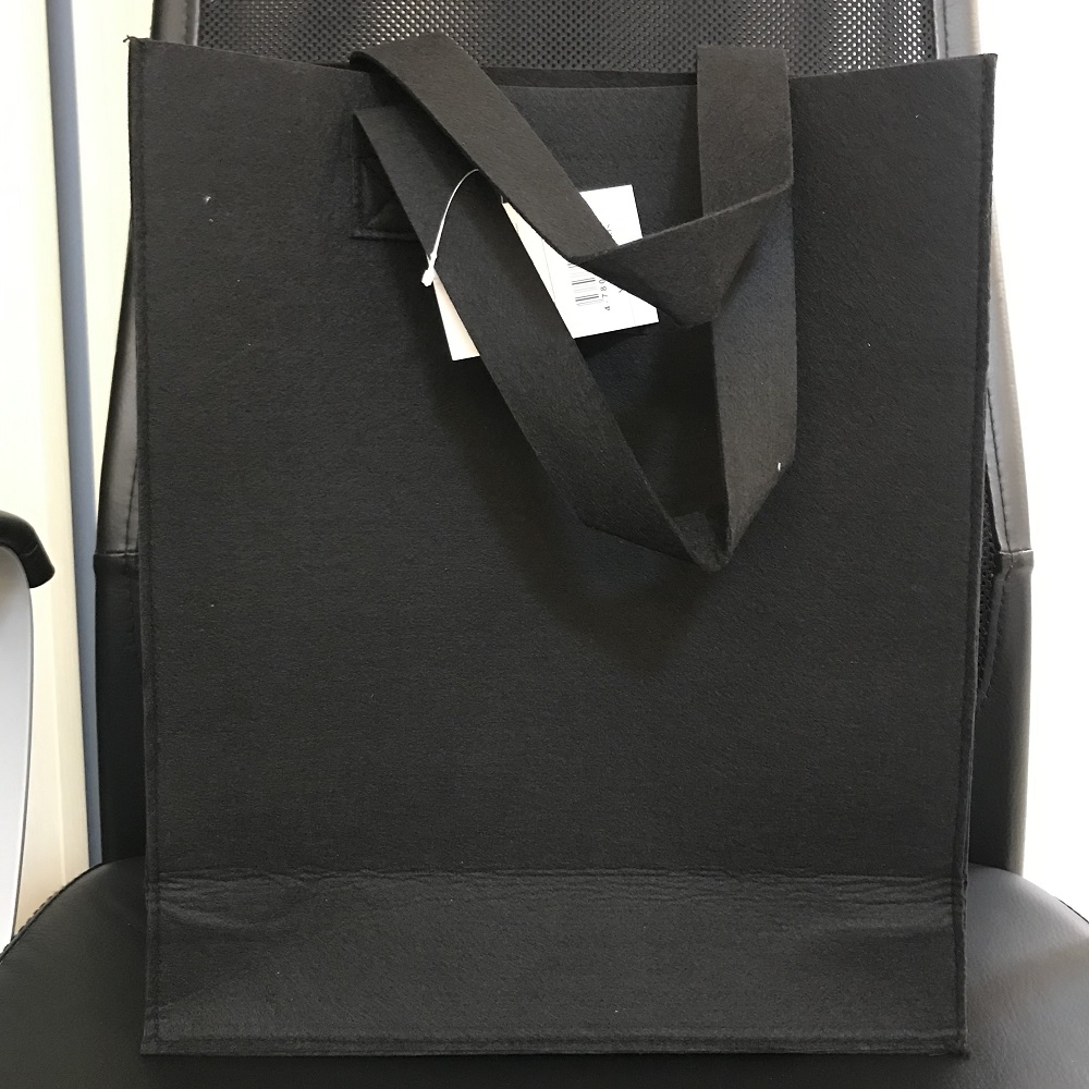 

Storage Case winter Felt Case Vintage Style Shopping Bag black thick handbag cosmetic case