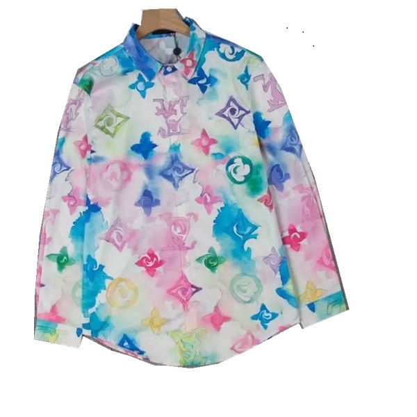 

Luxurys Designers Mens Casual Shirts Dress Shirt Menswear Fashion Society Black Men Solid Color Business Casual Man Long Sleeve M-3XL#40, Customize