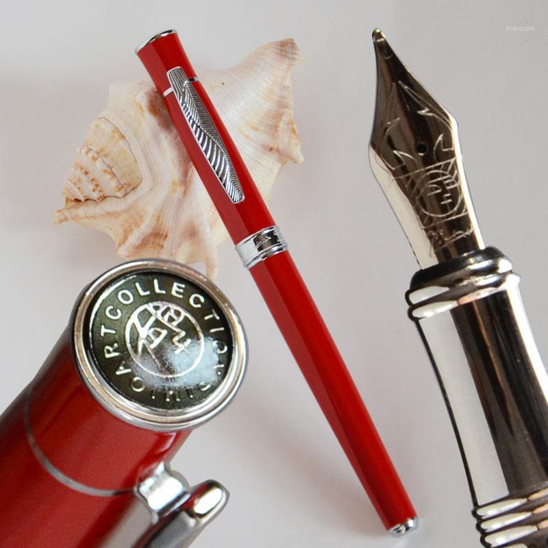 

PICASSO 607 FOUNTAIN PEN FINE NIB BLACK WHITE RED ORANGE AND SILVER LEAF CLIP CAN CHOOSE BOX OR NOT OFFICE BUSINESS BEST GIFT1