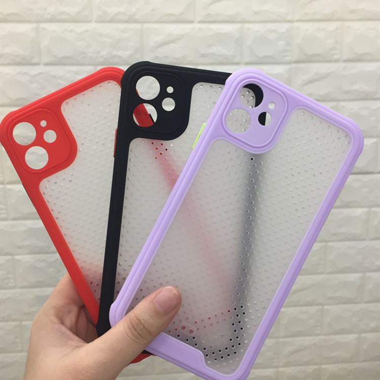 

For Samsung A01 COER A11 A51 A71 A21S case Breathable Cell Phone Case PC TPU Case with Camera protection Mobile Back Cover B, Black