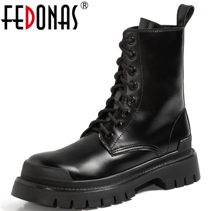 

FEDONAS Top Quality Motorcycle Boots For Women Platfram 2021 Fall Female Zipper Shoes Woman Heels Working Party Ankle Boots1, Whiter