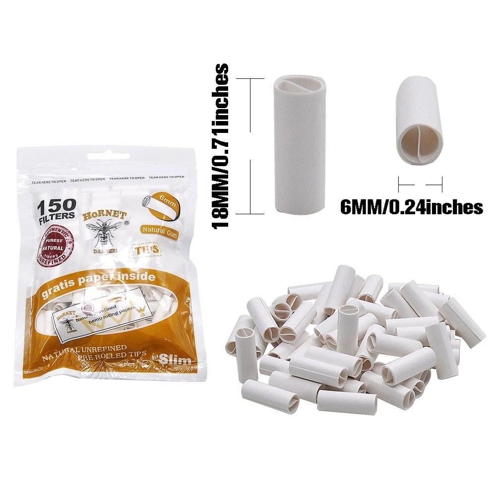 

150Pcs/Pack Disposable Tobacco Cigarette Filter Tip Pre Rolled Smoking Cigarettes Filters Holder Rolling Paper Tips Fast Shipping FY2349