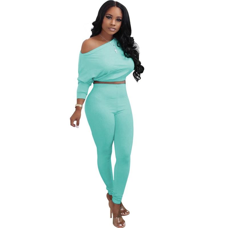 

2020 summer hot sale sexy fashion casual slant collar strapless high waist suit