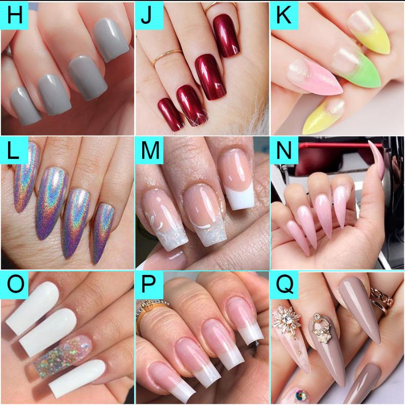 

100Pcs Full Cover Short Nail Tips Coffin Fake Nails Stiletto False Nail Tips Acrylic Press On Nails Long 10 Sizes Display, K-transparent