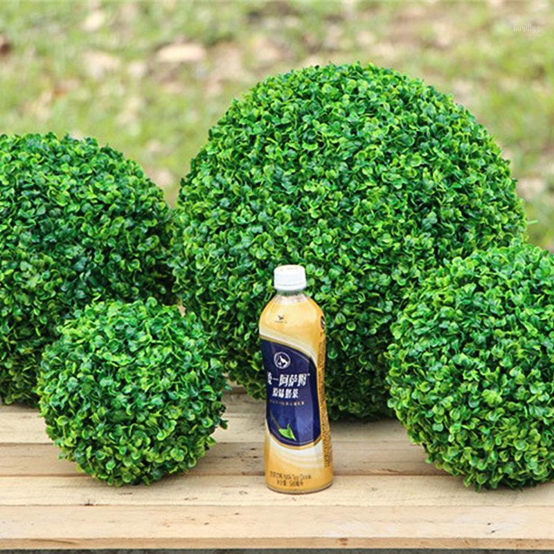 

1pc (4 Size) Large Green Artificial Plant Ball Topiary Tree Boxwood Wedding Party Home Outdoor Decor plants plastic grass bal1