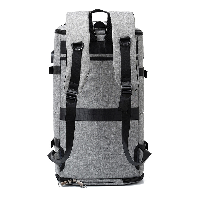 

Oxford Cloth Waterproof Multipurpose Men Travel Backpack Leisure Large Capacity Outdoor Camping Luggage Sport Bag USB Black