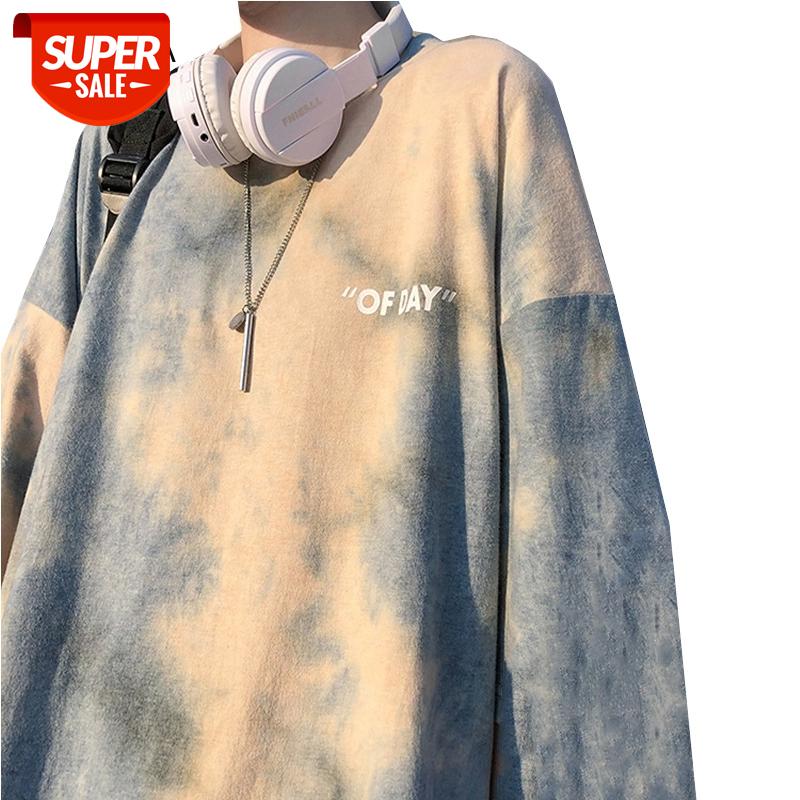 

Tie Dye Women T Shirt Long Sleeve Female T-shirts Tops Autumn Spring Ladies Tshirt Oversize Tees Harajuku Women's T-shirt Tops #Yh6i, White