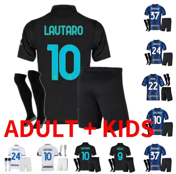 

adult kids kits 2021 2022 DZEKO BARELLA Soccer Jerseys 21 22 GODIN J.CORREA CALHANOGLU KOLAROV SENSI D'AMBROSIO ALEXIS ERIKSEN BROZOVIC Football Shirt socks