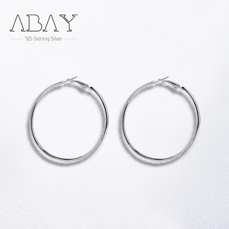 

925 Sterling Silver Pin Earrings Exaggerated Noble Temperament Circle Earrings Popularity and Attract Attention At Parties