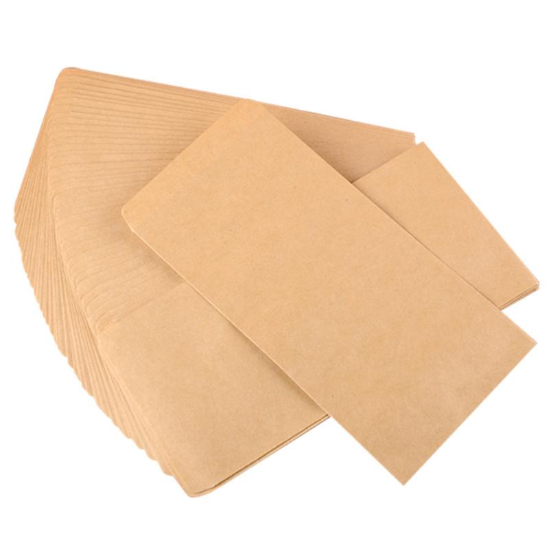 

200pcs 16.5cm Vintage Envelope Kraft Paper Envelope Blank Classic Plain Color Envelopes for Office School Business Letter Storag