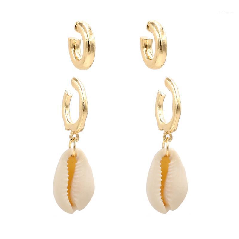 

Europe and America Simple Shell Earring for Women C-shaped Wild Metal Elegant Earrings1