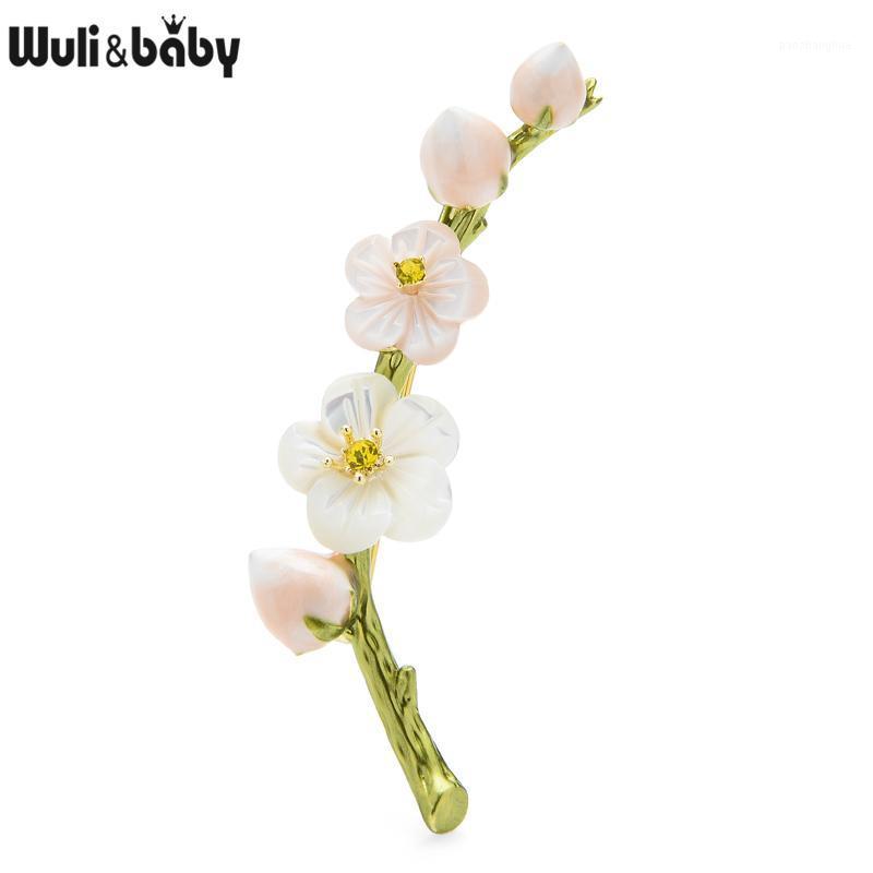 

Wuli&baby Natural Shell Plum Blossom Flower Brooches For Women Men 3-color Weddings Party Brooch Pins Gifts Pins,, Gray