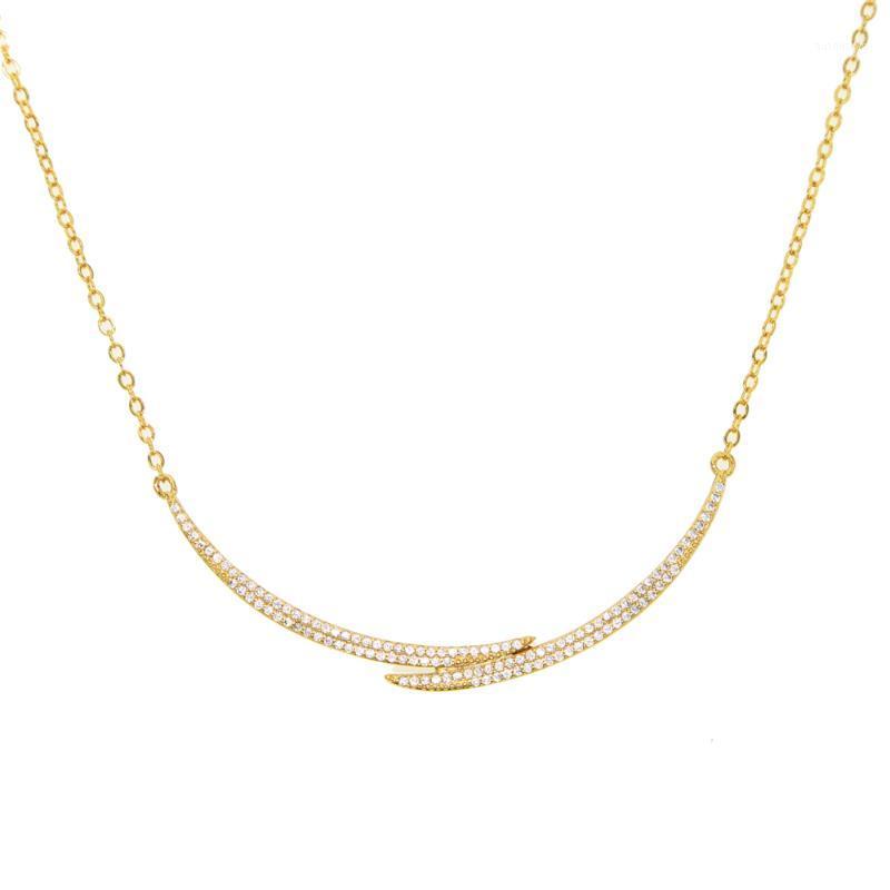 

New style sparking bling micro pave cz double bar choker necklace high quality cz brass jewelry cheap dropshipping wholesale1