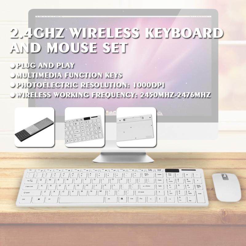 

NEW Ultra-Thin Wireless Keyboard and Mouse Combo Business Low-Noise Ergonomic Keyboard Mouse Set for Mac Pc Win XP/7/10