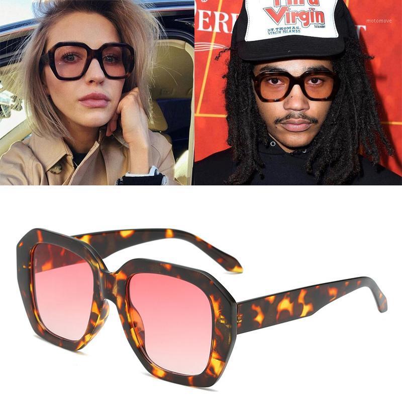 

2020 DPZ New Brand design square retro men sunglasses big frame star wild street shooting women glasses S90051