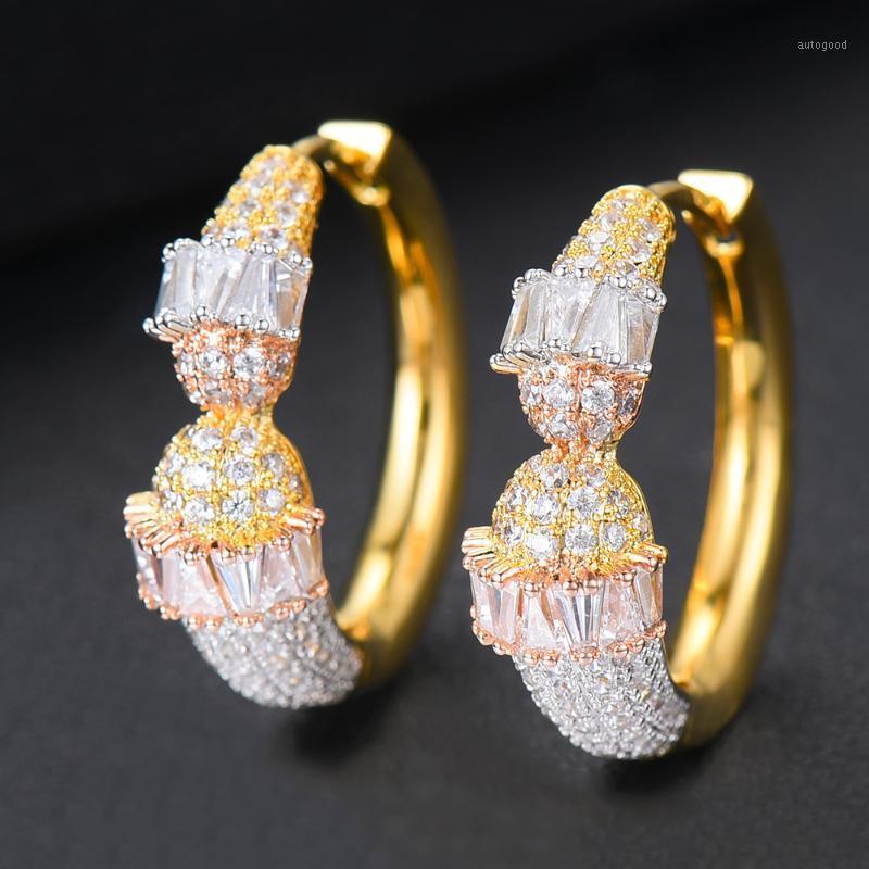 

Charm Missvikki Dubai African Nigerian Trendy Hoop Earrings For Women Bridal Wedding Engagement Anniversary Jewelry Noble Night Party1