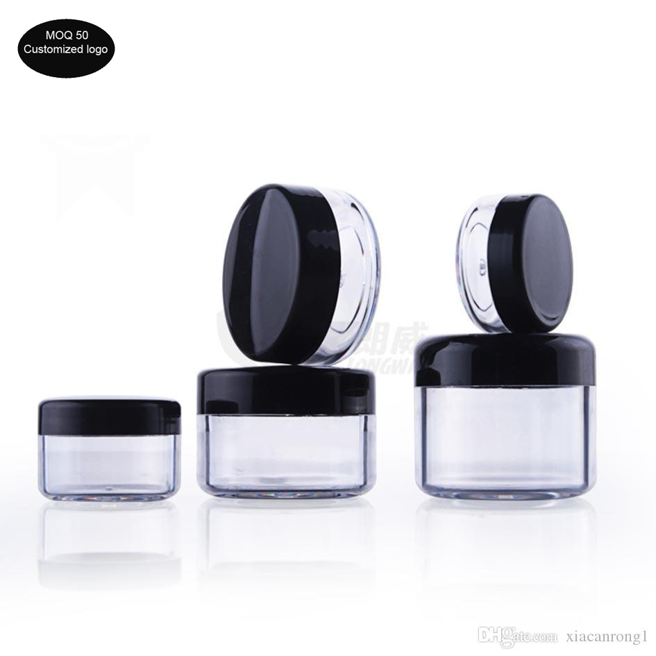 

50pcs/lot 3g 5g 10g 15g 20g Small cream jar Empty Refillable Bottles Sample Cosmetic Container Eyeshadow Makeup Packaging Case
