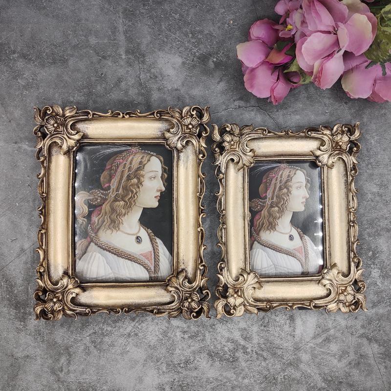 

European-style old stle photo frame table shaped image frame ornaments retro baroque resin photo