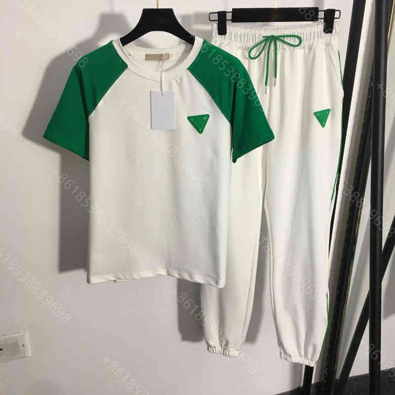 

22ss Women t shirt Two Piece Pants High Quality Tracksuit Summer Sportswear Short Sleeve Tshirts Suit Female Tracksuits Outfits S-XL 14 colors womens clothing a1
