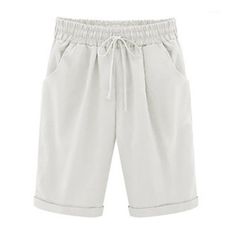 

2019 Women New Style Elegant New Fashion Design Shorts Summer Loose Cotton Casual Thin Mid Waist Pockets Women Solid Shorts1