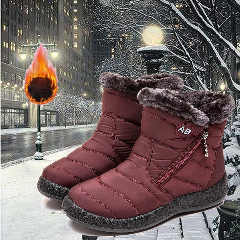 

Snow Boots Women Side Zip Winter Ladies Platform Warm Fur Suede Wedge Fashion Ankle Boot Female Comfort Casual Shoes Plus Size1, Brown