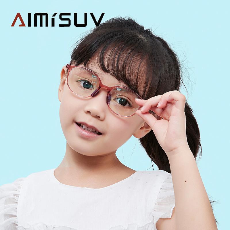 

Fashion Oval Blue Light Blocking Glasses Kids Girls 2020 New TR90 Flexible Frame Computer Gaming Eyeglasses Children's UV400