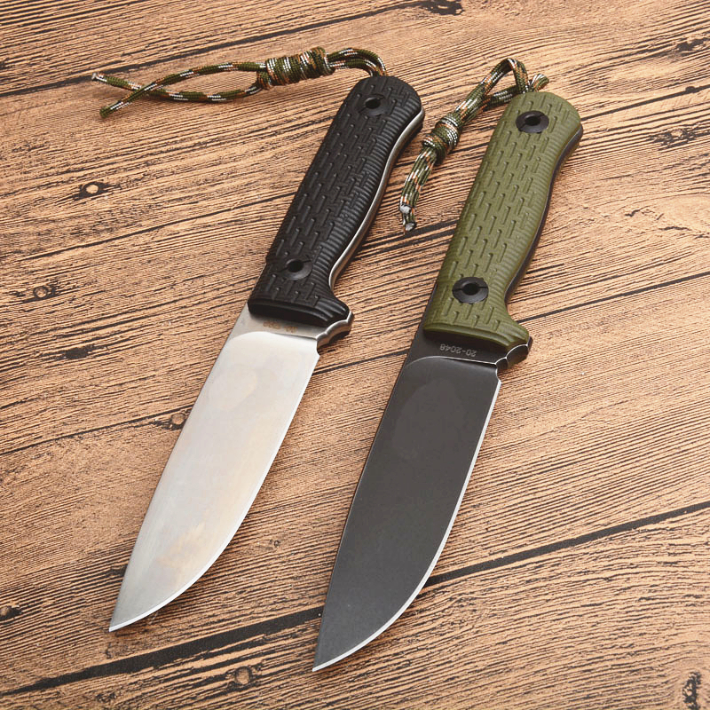 

Promotion Outdoor Survival Straight Knife D2 Stone Wash Drop Point Blade Full Tang G10 Handle With ABS K Sheath