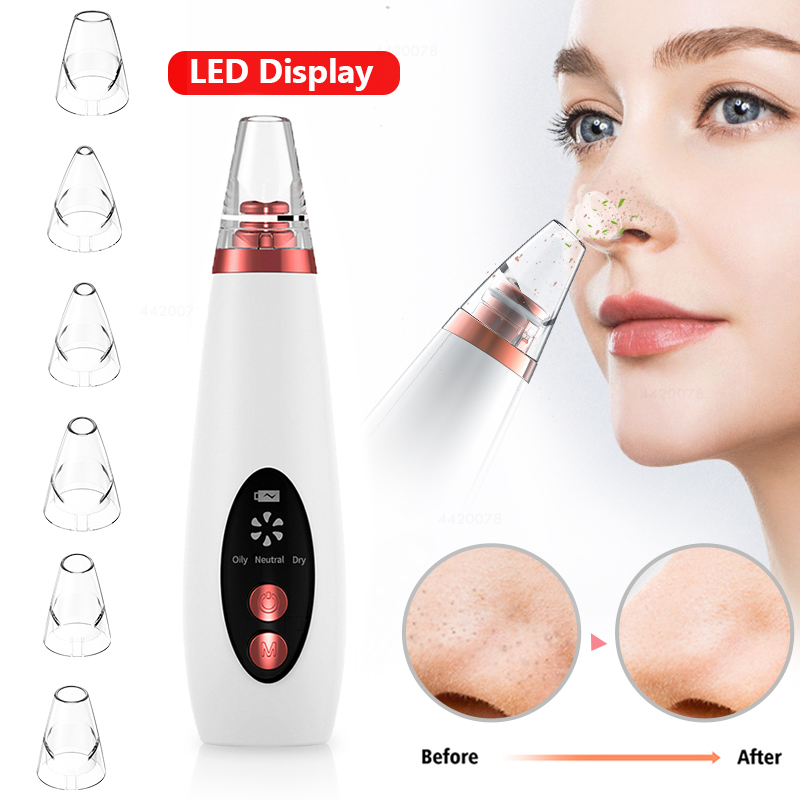 USB Rechargeable Blackhead Remover Face Pore Vacuum Skin Care Acne Pore Cleaner Pimple Removal Vacuum Suction Facial Tools Limpieza Removedor De Esp