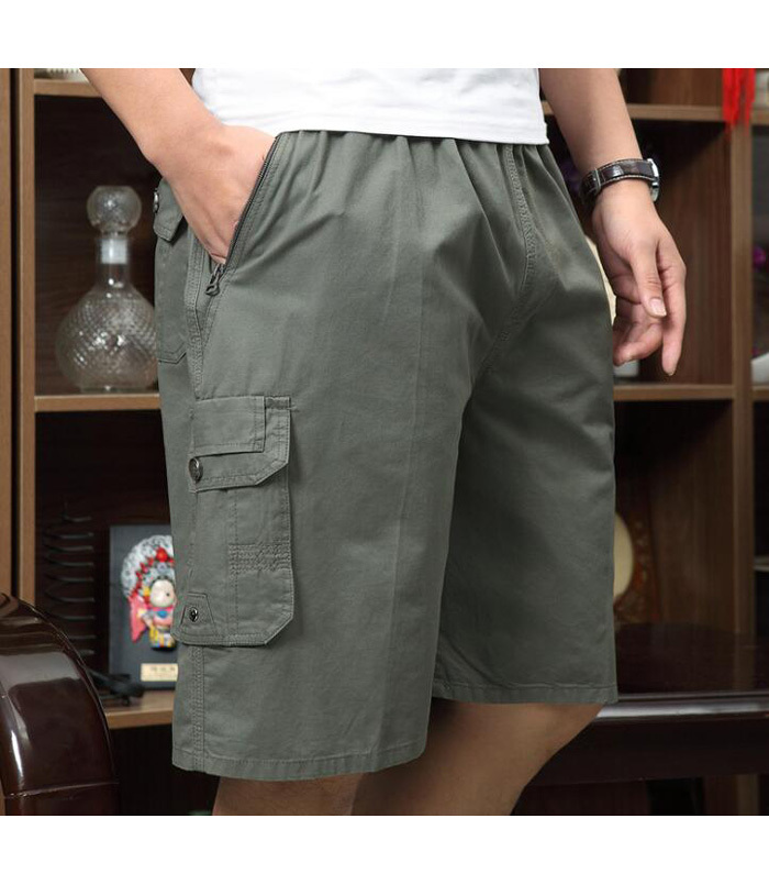 

2021 Summer Monkey for Men Loose Cotton Shorts Mode Short Bottoms Free Fret Length of Men's Knee Nclh, Black