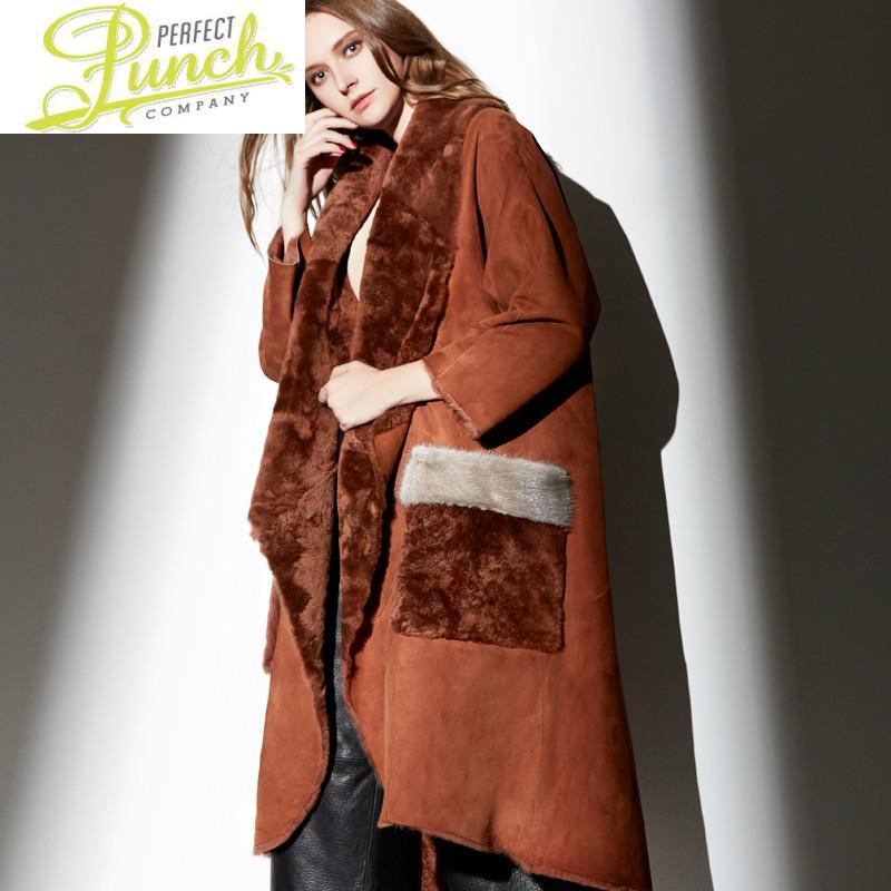 

Real Wool Double-Faced 100% Coat For Women Winter Warm Thickening Jackets Decorate dames jas 2021 MF427, Caramel