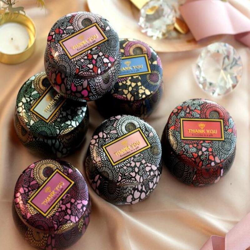 

10pcs/lot Drum-shaped Candy Cookie Box Pot Tin Box Candy Festive Storage Packaging Party Favors 19031102