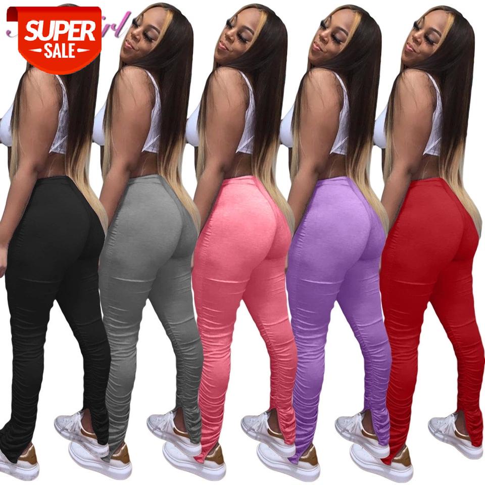 

Sweatpants Women Casual Elastic High Waist Stacked Leggings Joggers Flare Ruched Pants Female Outfit Street Bell Bottom Trouser #De4k, Black;white