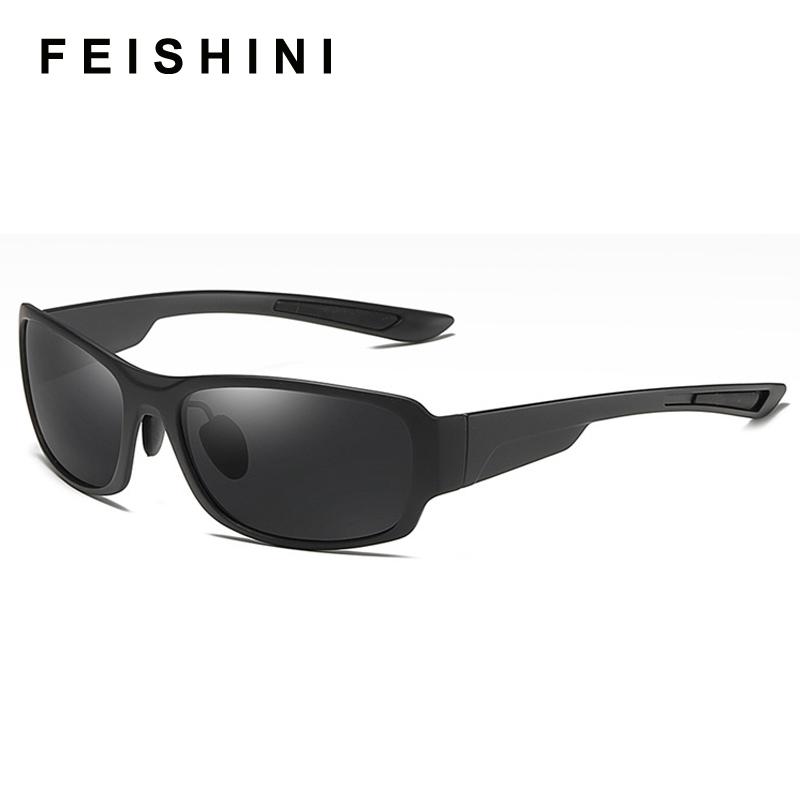 

Sunglasses Feishini High Quality Fashion Polarized Men Designer Vintage Driving Glasses Male Goggles Shadow UV400