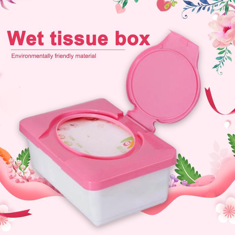 

Wet Tissue Box Holder Storage Wipes Box Plastic Baby Travel Portable Wet Tissue Container Paper Towel Press Design1