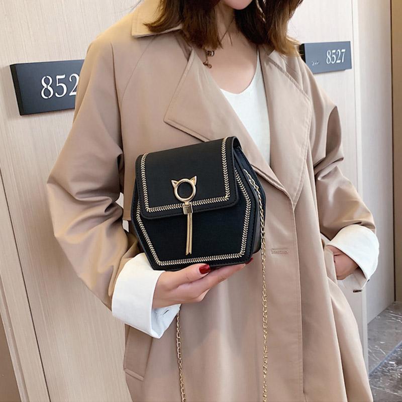 

Longlight Woman Fashionable Shoulderbag Pu / Frosted Polyester Luxury Leather Brand Handbag Crossbody Bags For Women 2021, Black